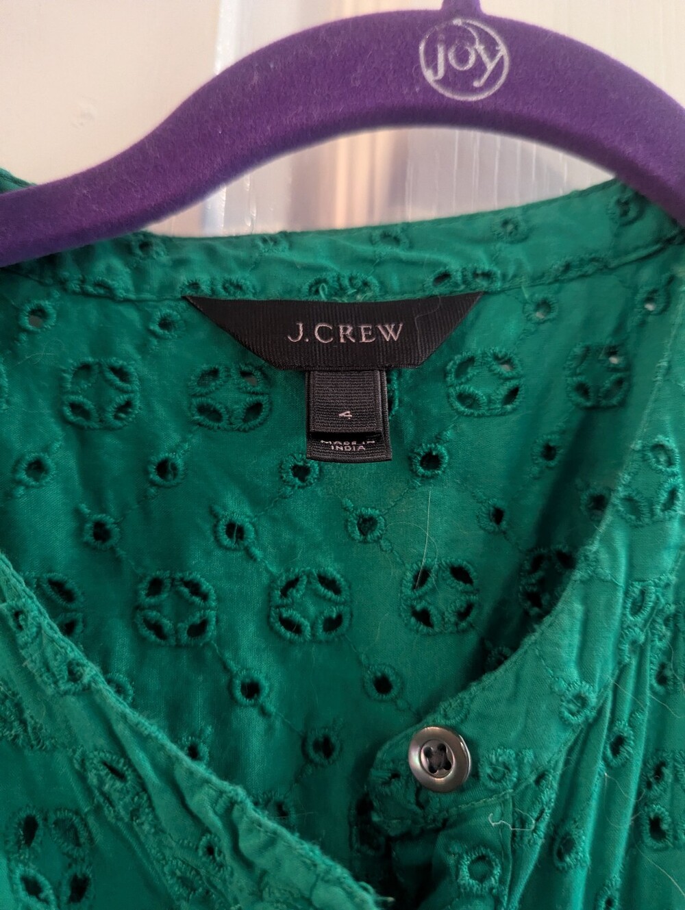 J.Crew Eyelet Shirt Dress - Picture 4 of 9